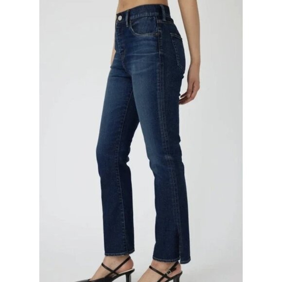 MOUSSY VINTAGE Glendora Flare High Rise Flare Jeans in 110 Blue Dark Denim - Picture 1 of 13